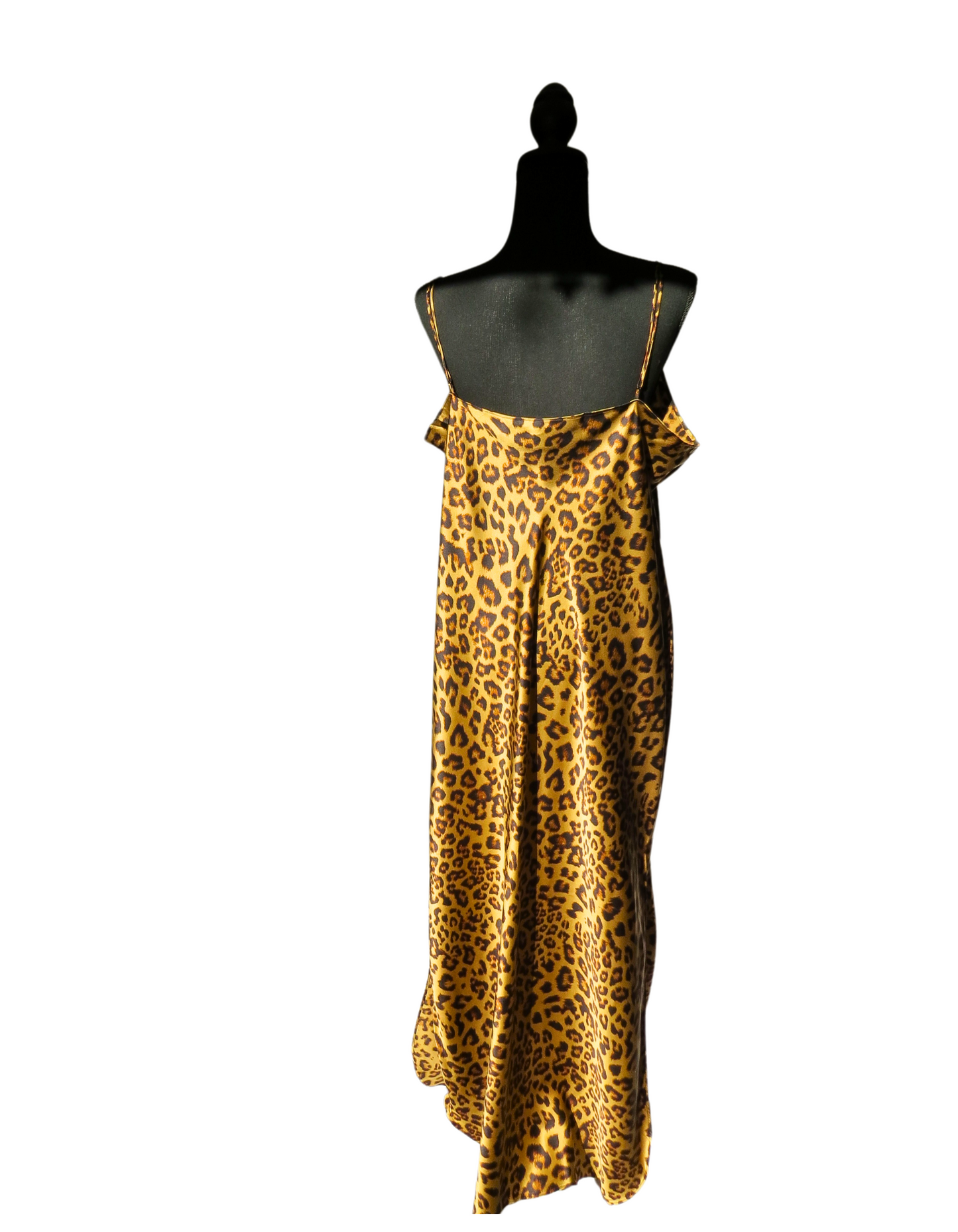 Leopard Print Satin Nightgown – Size XL