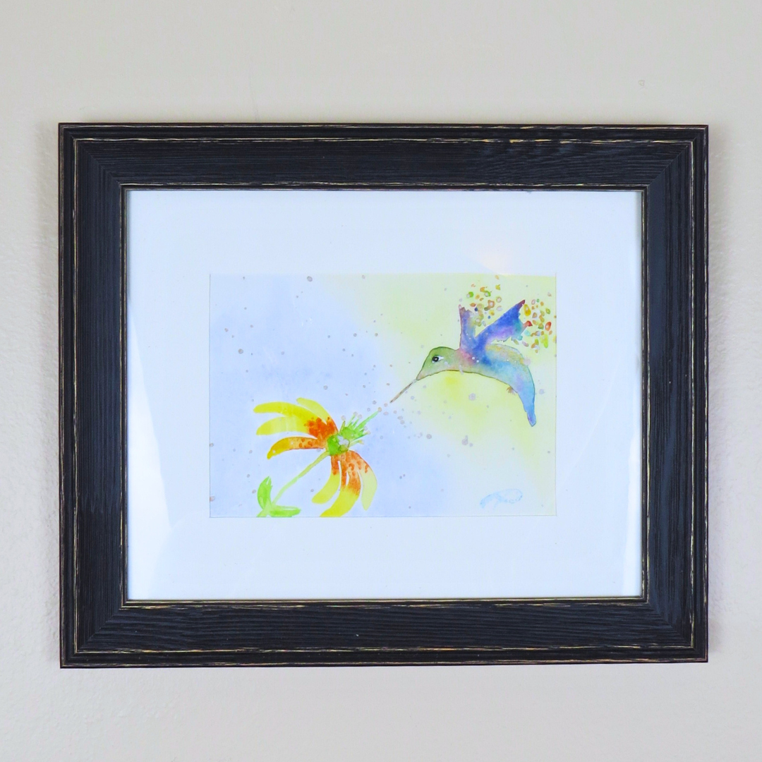 Hummingbird Watercolor Artwork – 5x7"